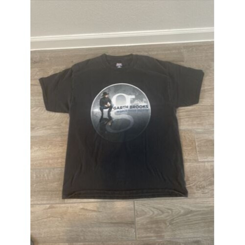 Garth Brooks 2014-15 World Tour Mens Large Black T Shirt Hanes